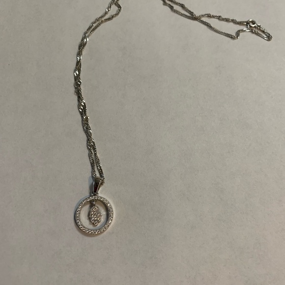 925 Sterling Silver Hamsa Pendant Necklace - Picture 2 of 8